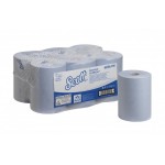 Бумажные полотенца в рулонах SCOTT® Essential Slimroll, однослойные, голубые